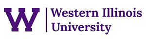 Text that reads Western Illinois University next to a stylized letter W